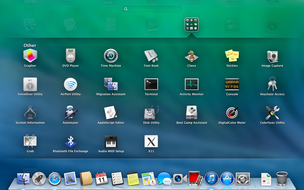 Mac OS X 10.9 Mavericks Launchpad (2013)